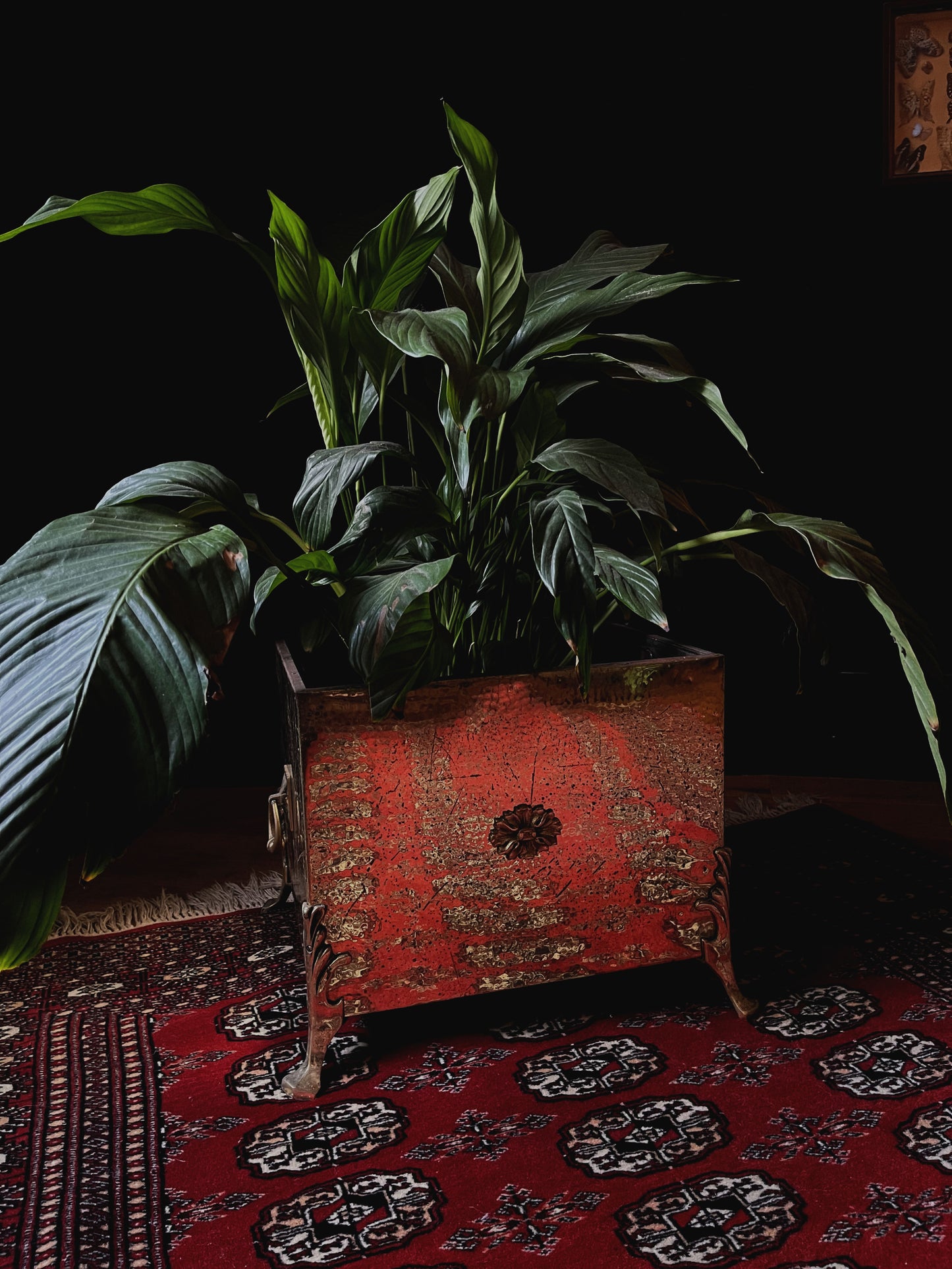 Antique Brass Coal Box/Planter