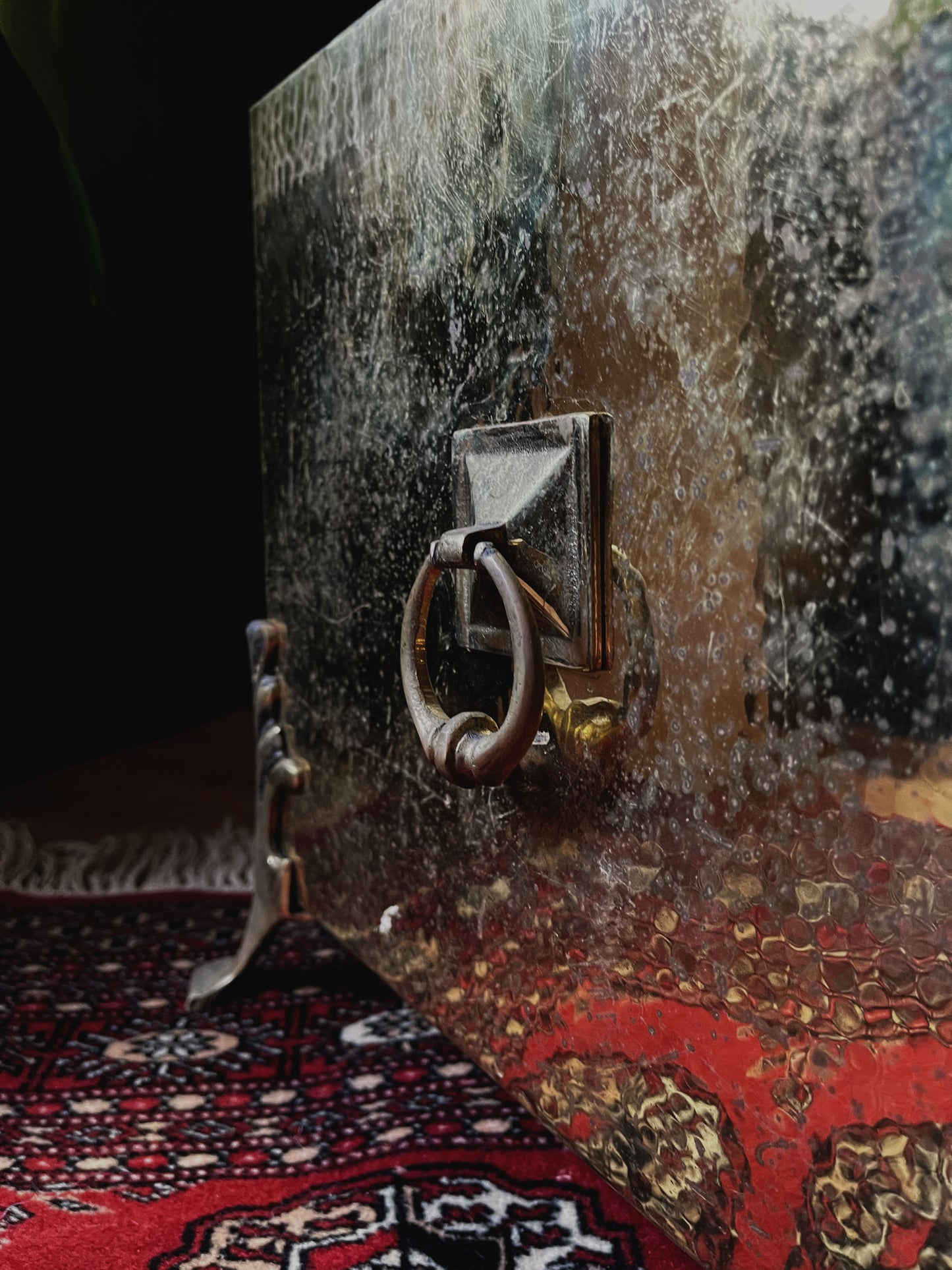 Antique Brass Coal Box/Planter