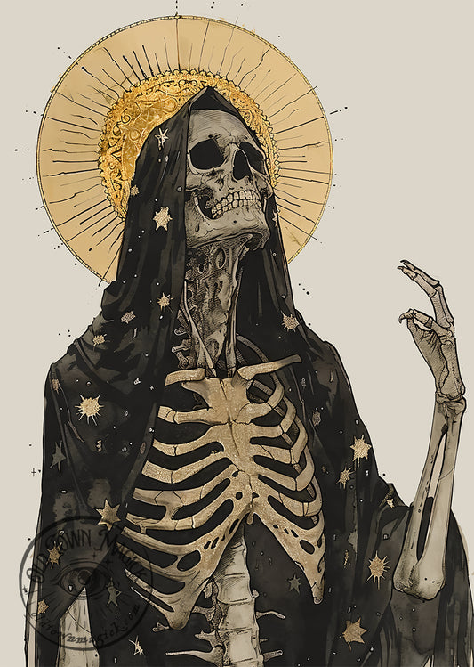 He Exclaimed Skeleton Wall Art Print