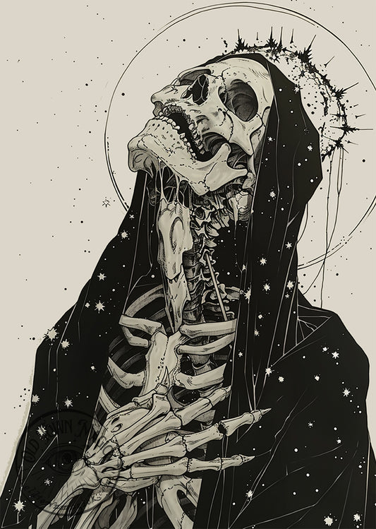Heartstrings Skeleton Wall Art Print