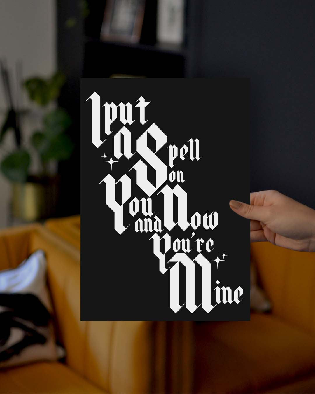 I Put A Spell On You Typographic Wall Art Print