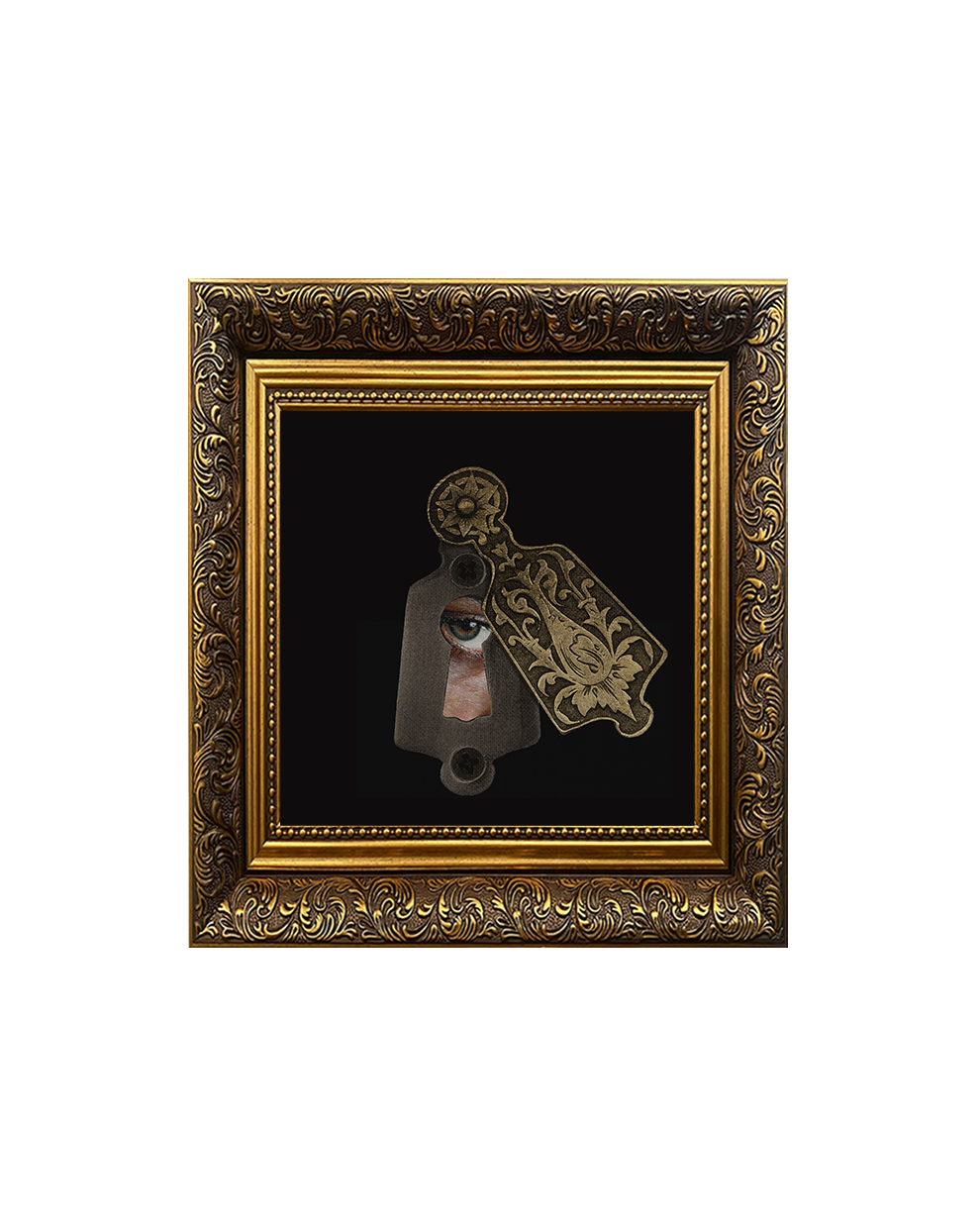 Ocula Minima 'Keyhole' Framed Square Print (15cm x 15cm)