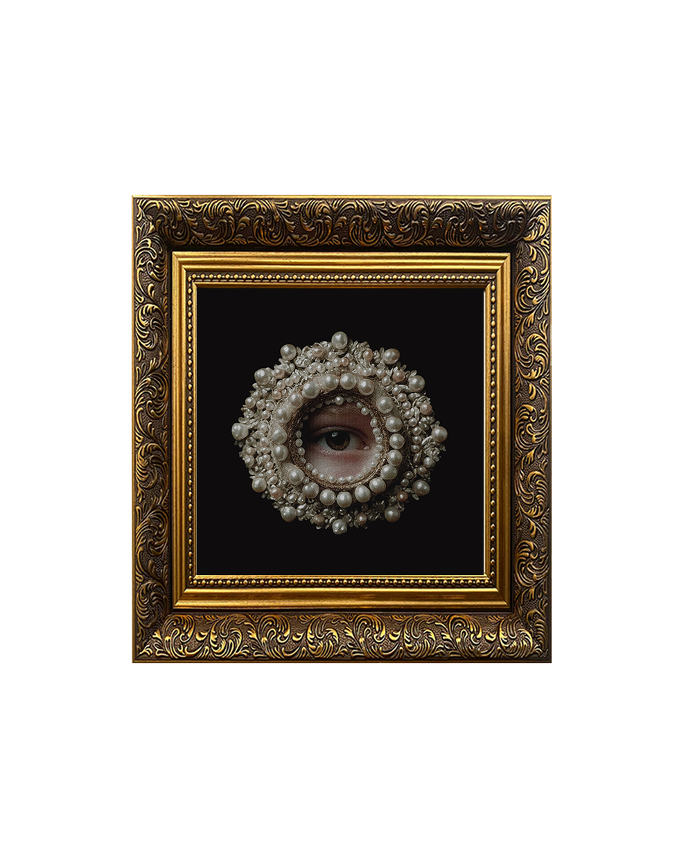Ocula Minima 'Pearls' Framed Square Print (15cm x 15cm)
