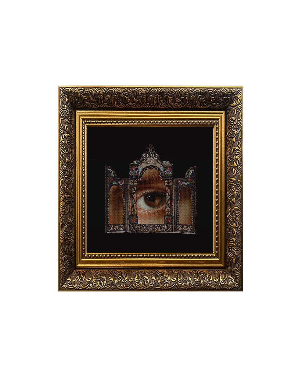 Ocula Minima 'Triptych' Framed Square Print (15cm x 15cm)