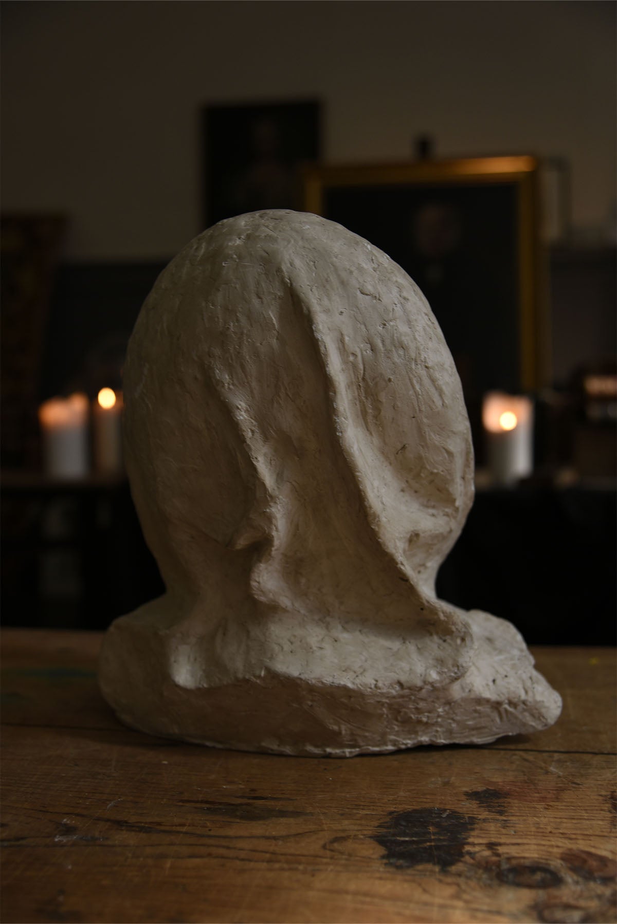 Mid 20th Century Plaster Bust of a Young Nun