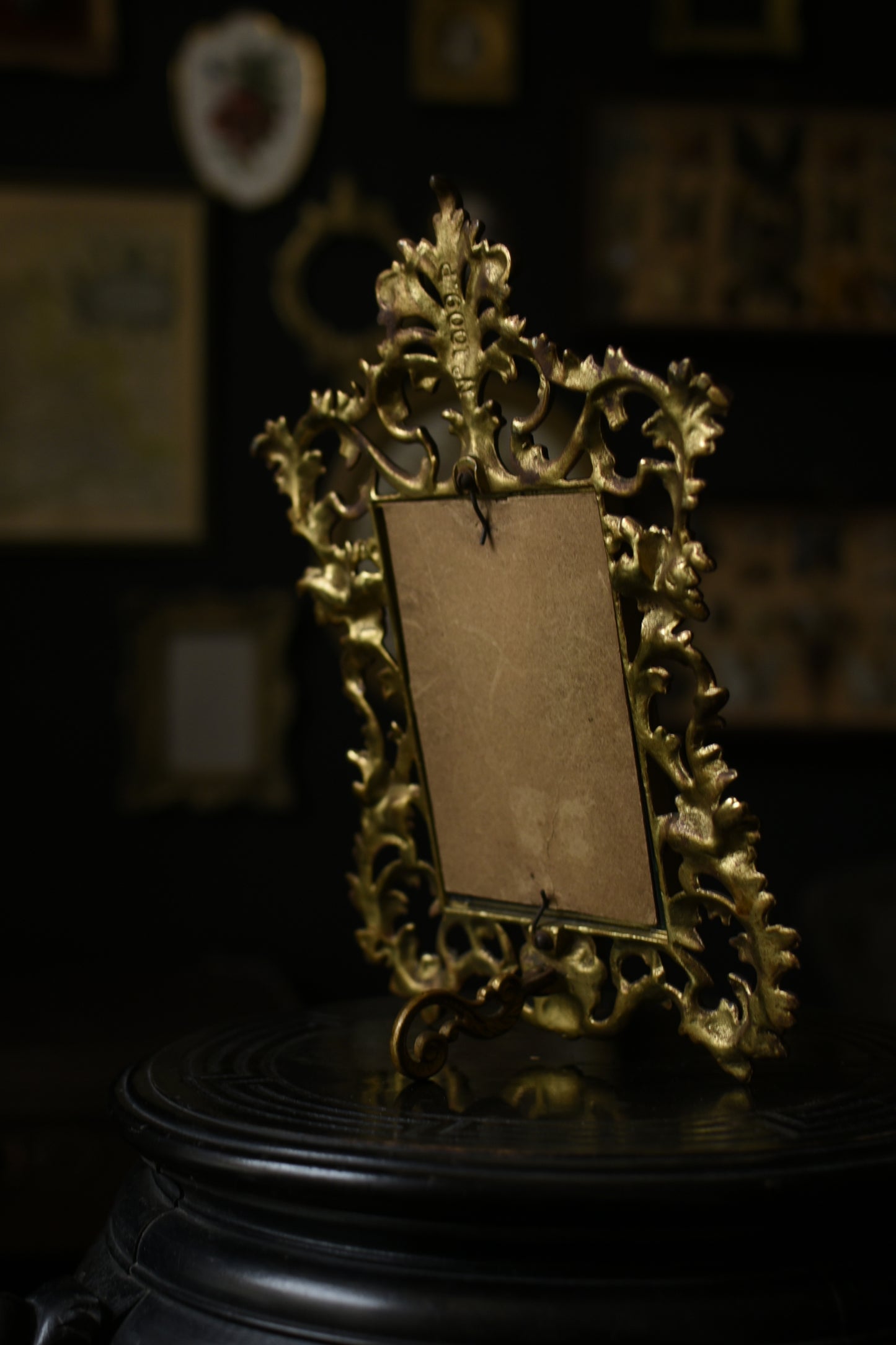 Antique Baroque Style Desk Standing Picture Frame