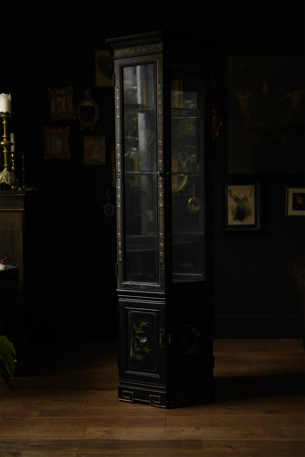 Hexagonal Asian Viewing/Curiosity Cabinet - Old Town Magick