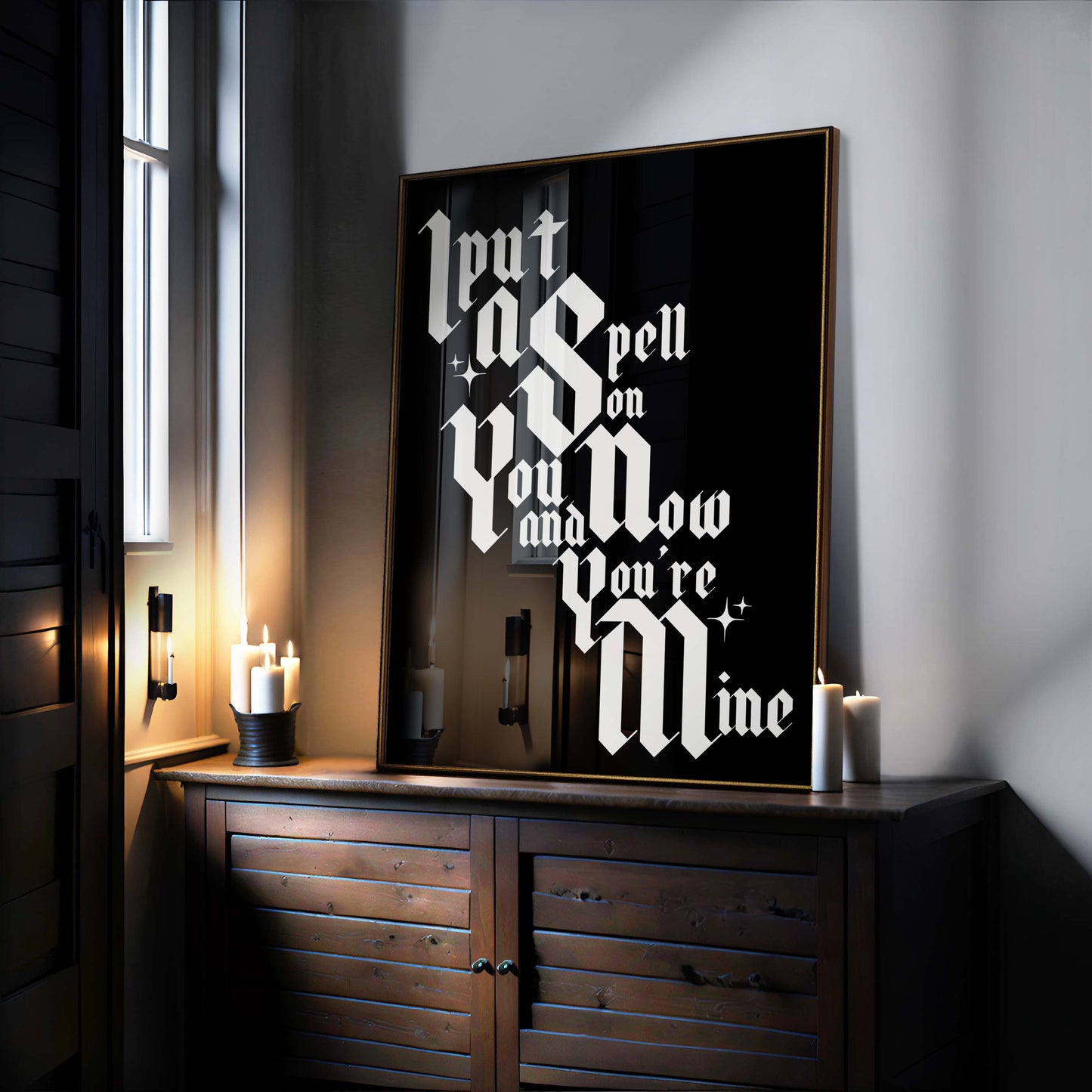 I Put A Spell On You Typographic Wall Art Print
