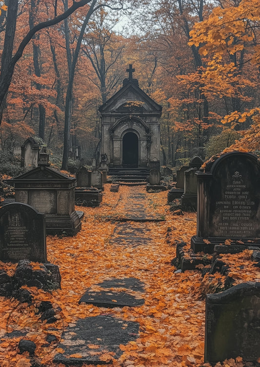 Autumnal Graveyward 3 Wall Art Print