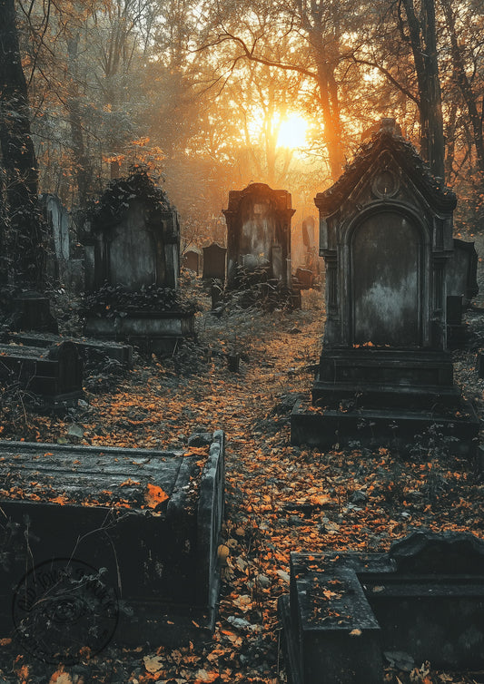 Ancient Gravestones Wall Art Print