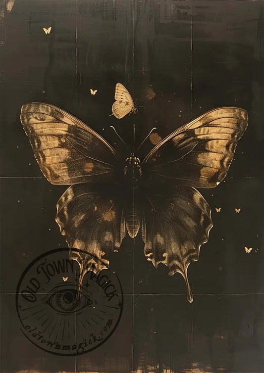 Vintage Anatomical Butterfly Occult Esoteric Wall Art Print