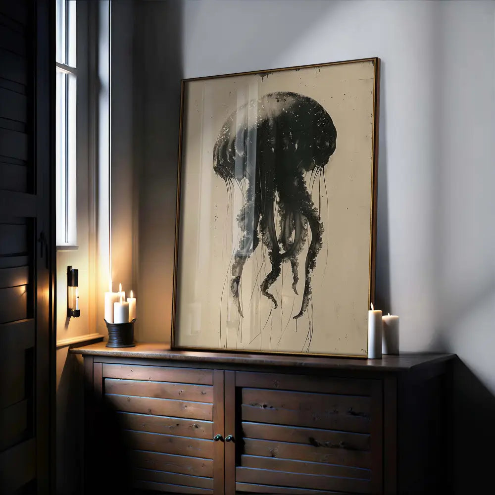 Vintage Jellyfish Anatomy Occult Esoteric Wall Art Print