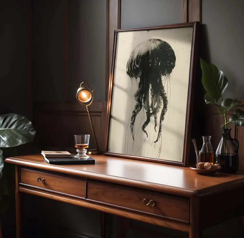 Vintage Jellyfish Anatomy Occult Esoteric Wall Art Print