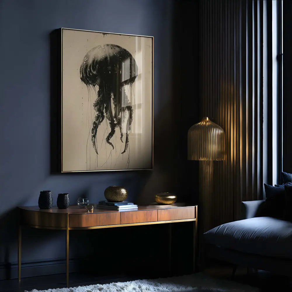 Vintage Jellyfish Anatomy Occult Esoteric Wall Art Print