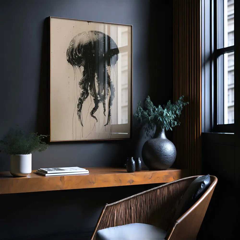 Vintage Jellyfish Anatomy Occult Esoteric Wall Art Print