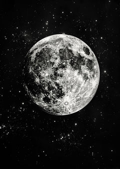 Moon Sparks – Lunar Magic Ritual Illustration – Occult Dark Academia Wall Art Print