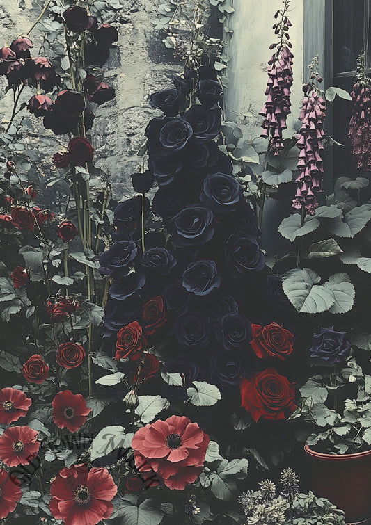 Dark Spring Blooms Wall Art Print