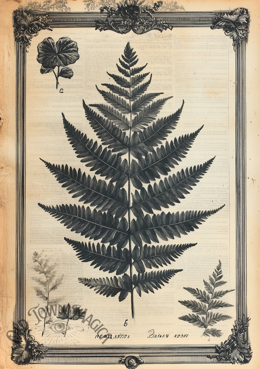 Antique Botanical Illustration Wall Art Print – Vintage Botanical Artwork