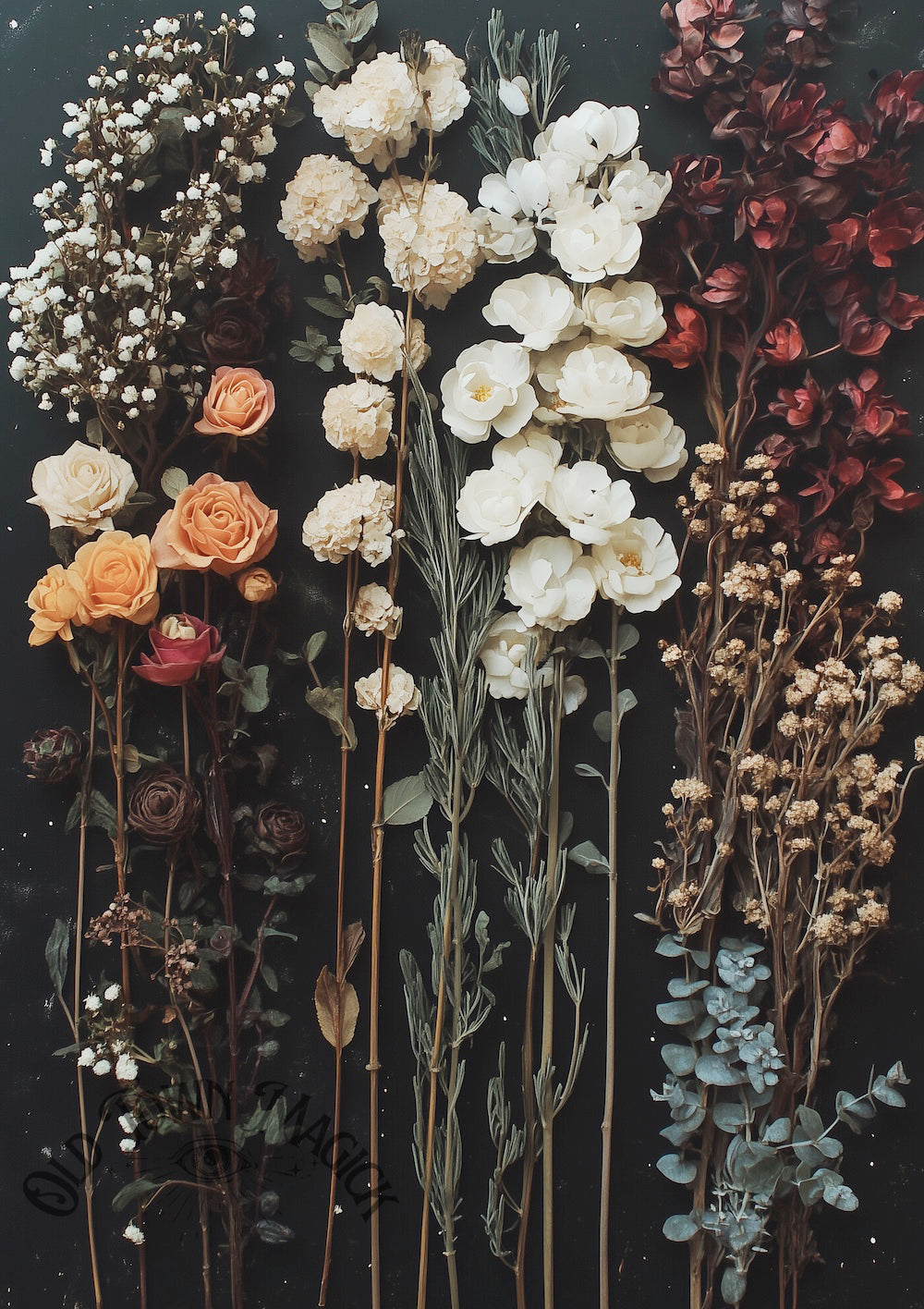 Ethereal Wildflowers Wall Art Print – Soft Botanical Floral Illustration