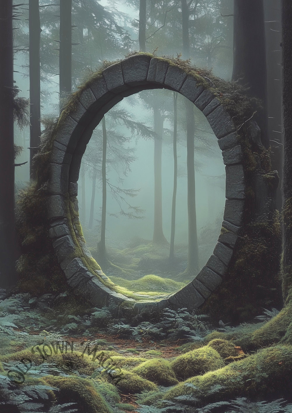 Portal To The Wild Wall Art Print – Enchanted Forest Landscape Art