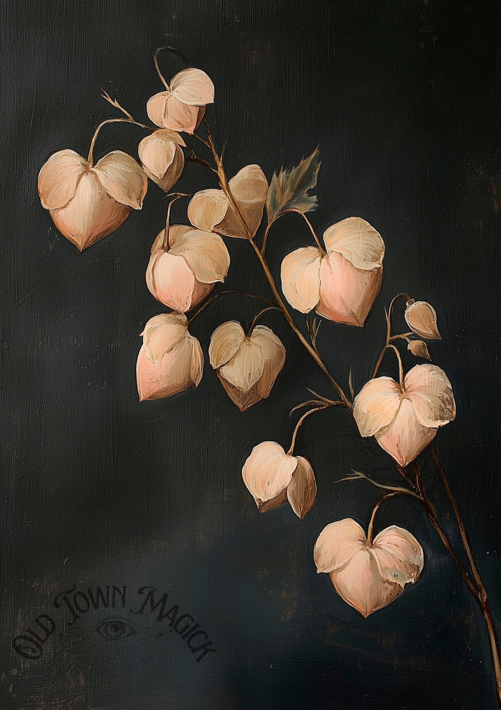 Bleeding Heart Dicentra Plant Wall Art Print – Vintage Botanical Flower Illustration