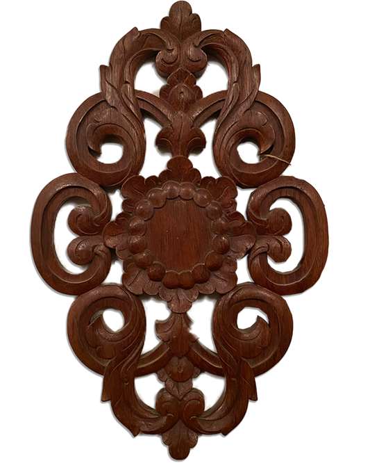 Antique Carved Wooden Wall Panel