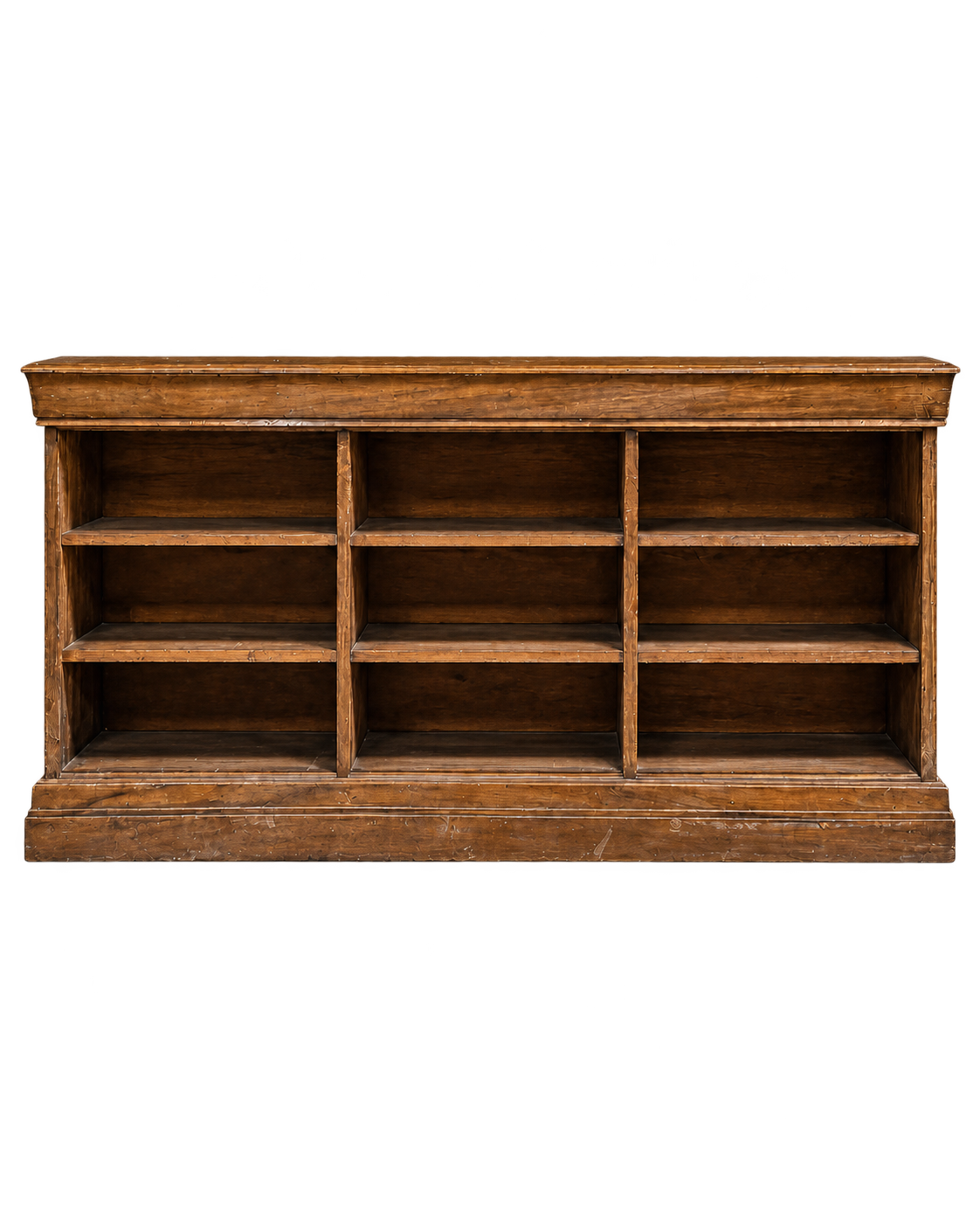Large Edwardian Oak Library Bookcase / Display Shelving
