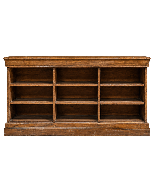 Large Edwardian Oak Library Bookcase / Display Shelving