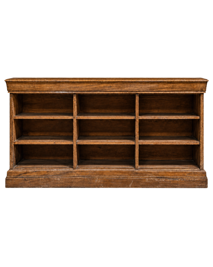 Large Edwardian Oak Library Bookcase / Display Shelving