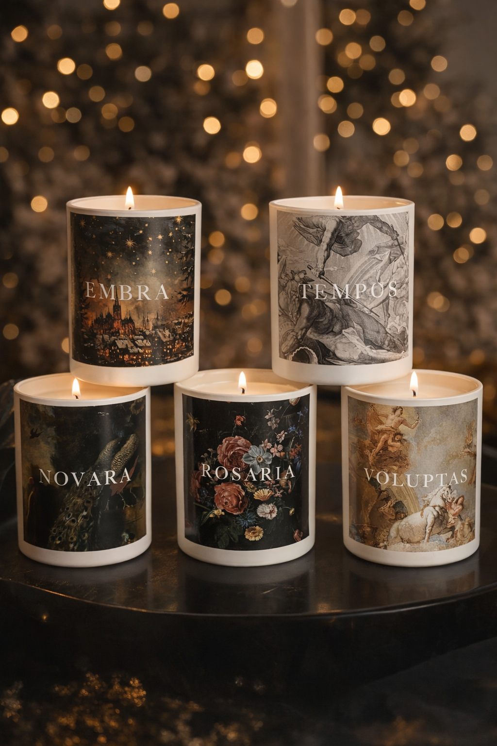 Rosaria Soy Wax Candle – Rose And Oud Scented Candle for Gothic Interiors - Old Town Magick