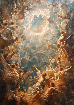 Classic Angel Spiral – Religious Gothic Wall Art Print