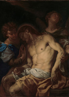 Dead Christ Supported by Angels – Religious Renaissance Painting – Classical Wall Art Print