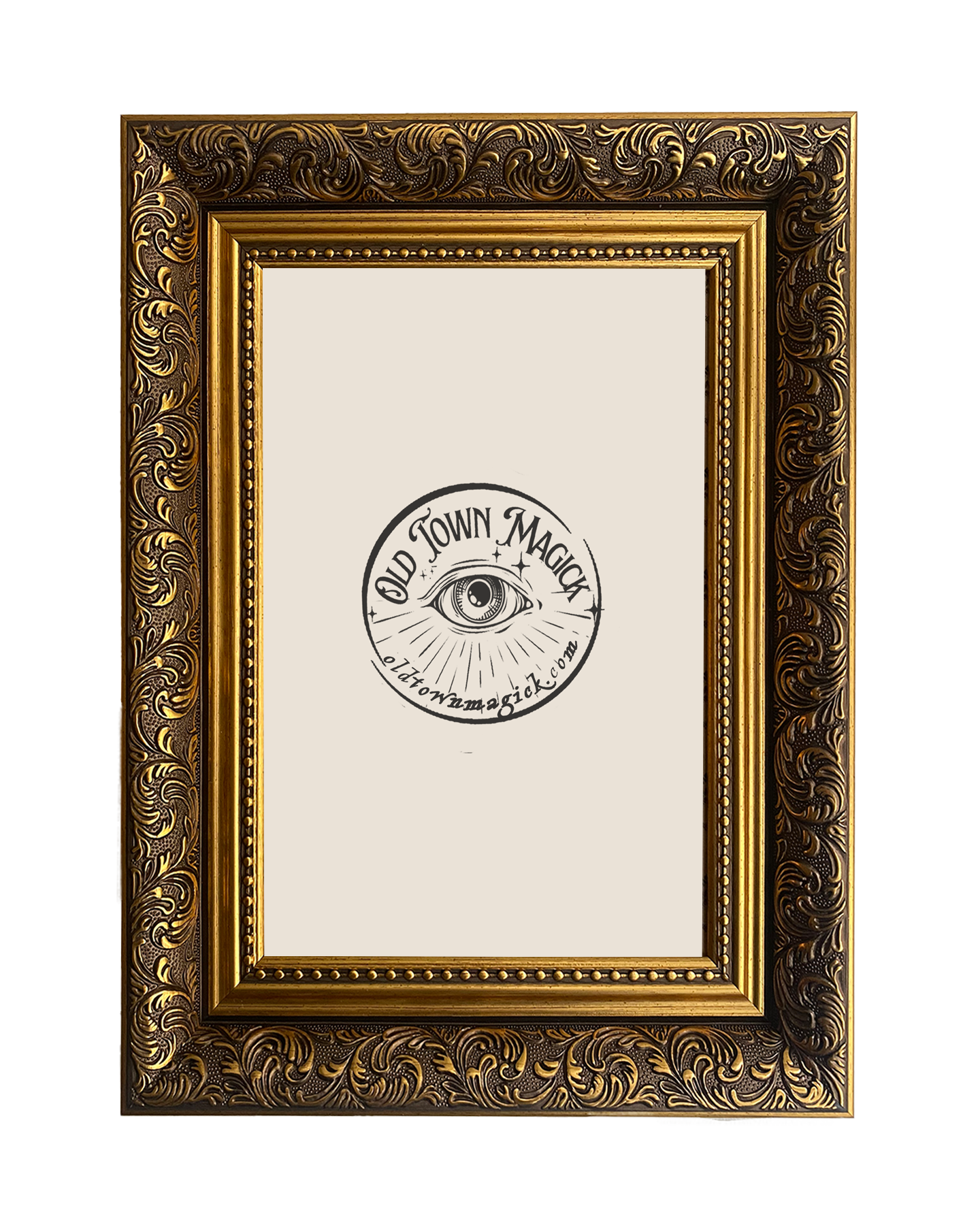 Ornate baroque antique style gold picture frame from Old Town Magick Edinburgh, frame for wall art and art prints