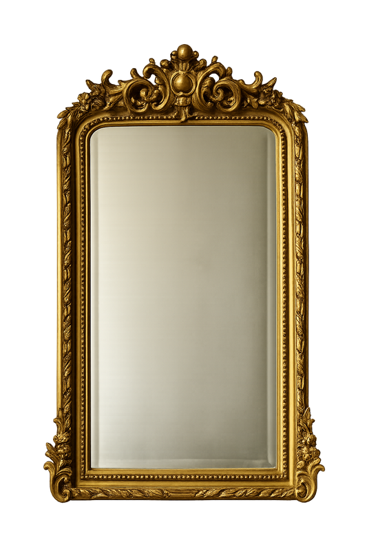 Antique Style Giltwood Rococo Mirror – Ornate Louis XV Wall Mirror - Old Town Magick