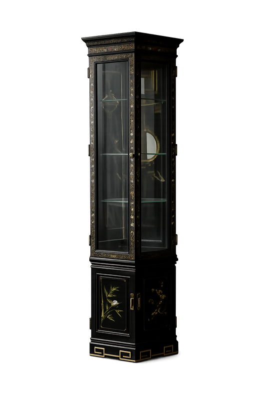 Hexagonal Asian Viewing/Curiosity Cabinet