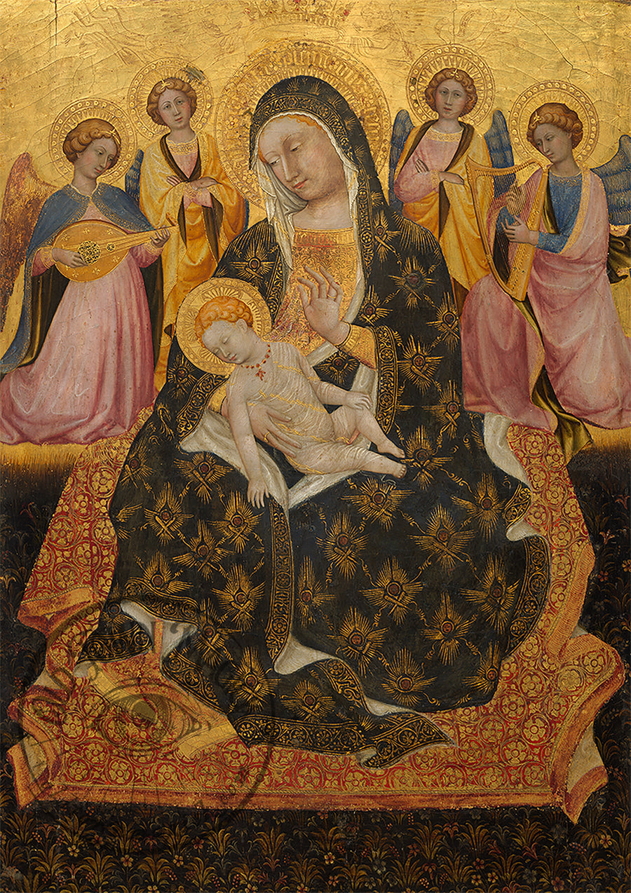 Madonna and Child with Angels – Renaissance Religious Painting – Sacred Art Wall Art Print