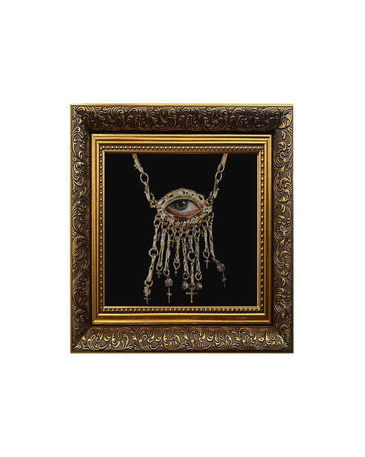 Ocula Minima 'Chains' Framed Square Print (15cm x 15cm)