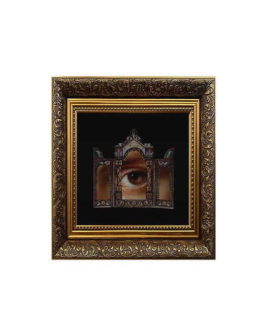 Ocula Minima 'Triptych' Framed Square Print (15cm x 15cm)