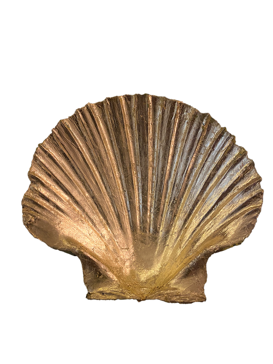 Gold-Leafed Scallop Trinket Dish