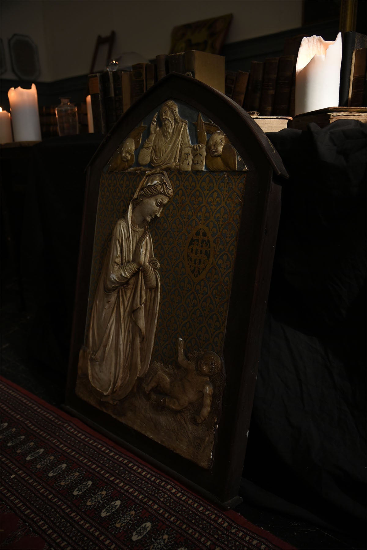 Late 19th / Early 20th Century Religious Plaque – Antique Catholic Wall Relief - Old Town Magick