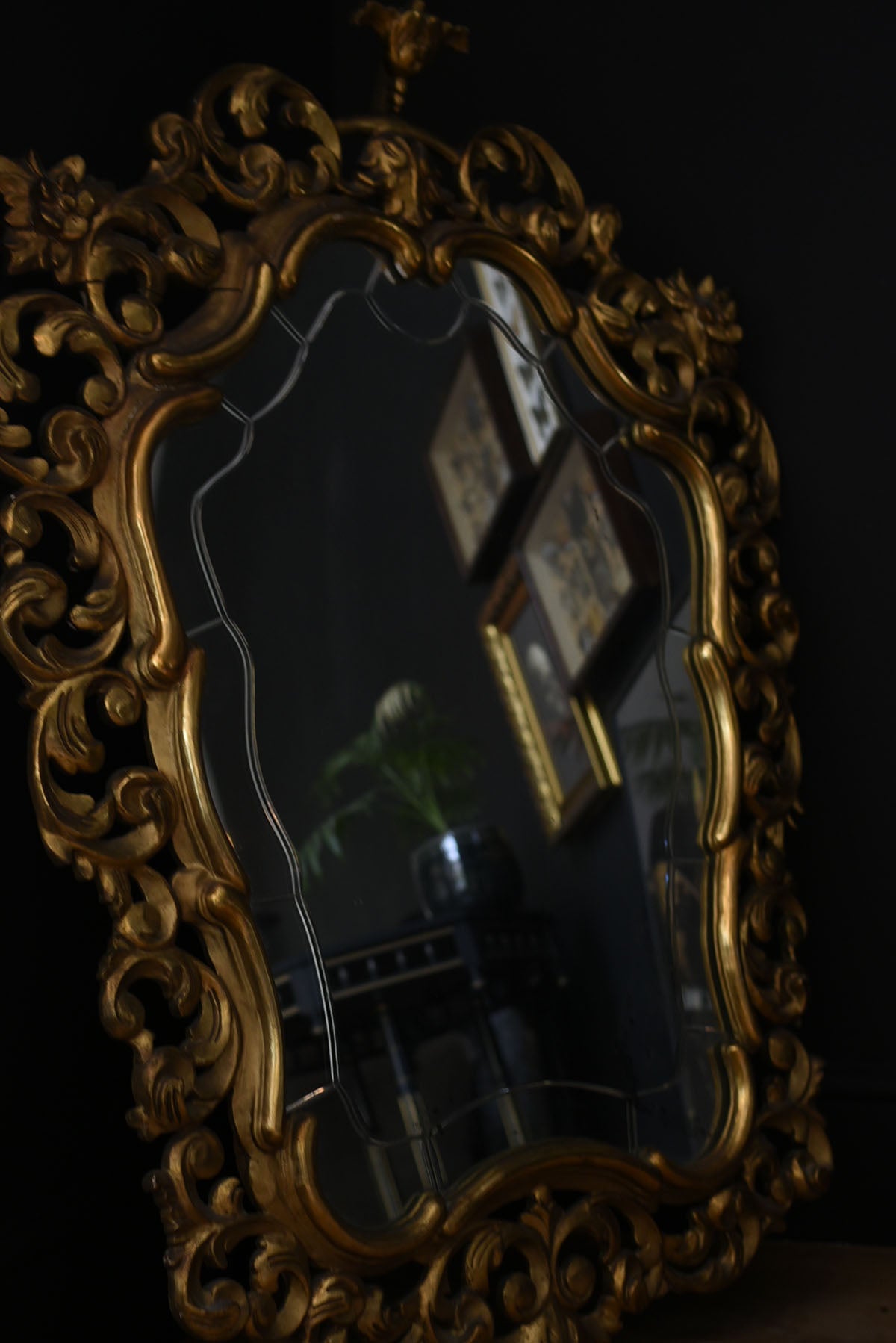 Antique Spanish Cornucopia Mirror – Ornate Gilt Wall Mirror - Old Town Magick