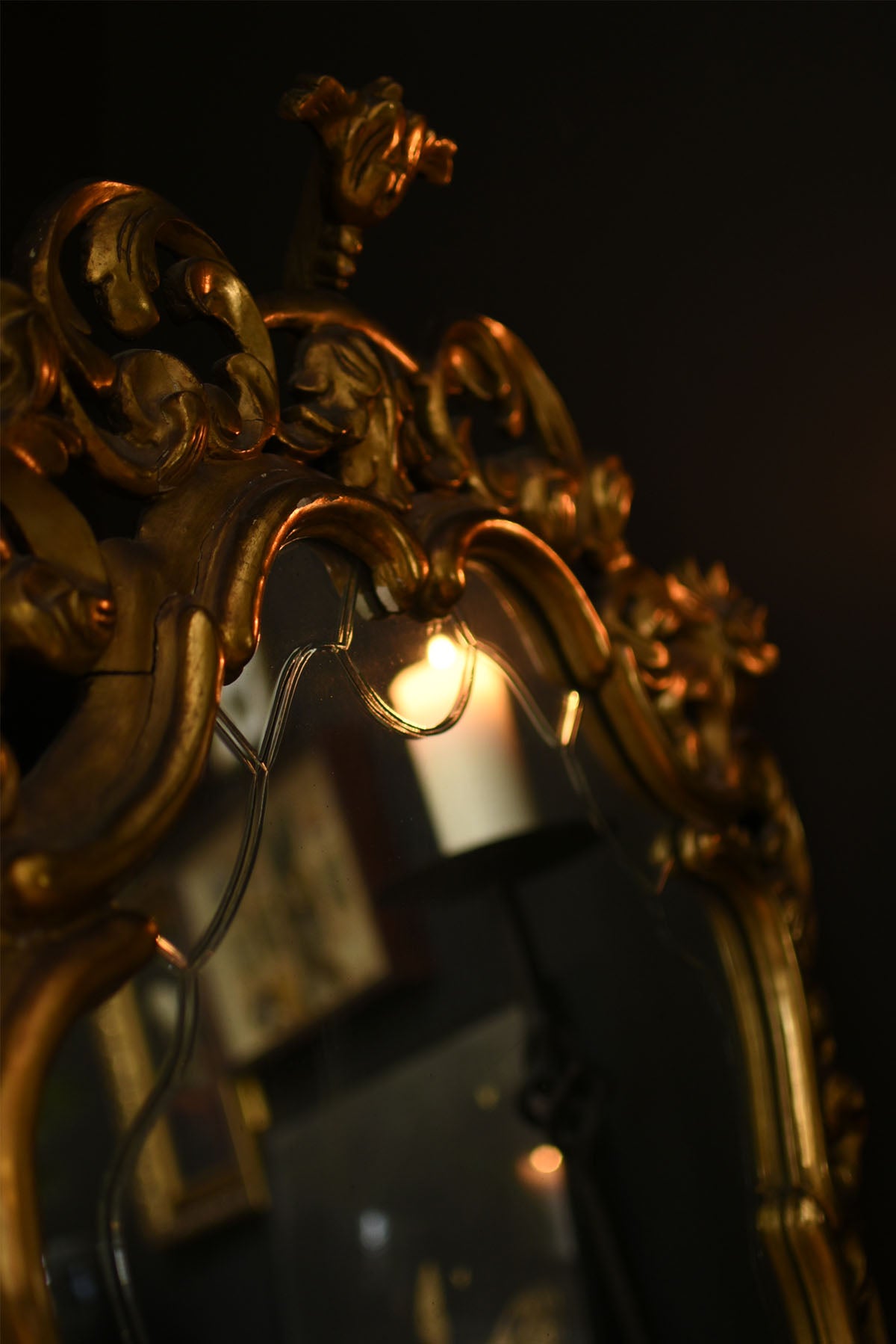 Antique Spanish Cornucopia Mirror – Ornate Gilt Wall Mirror - Old Town Magick