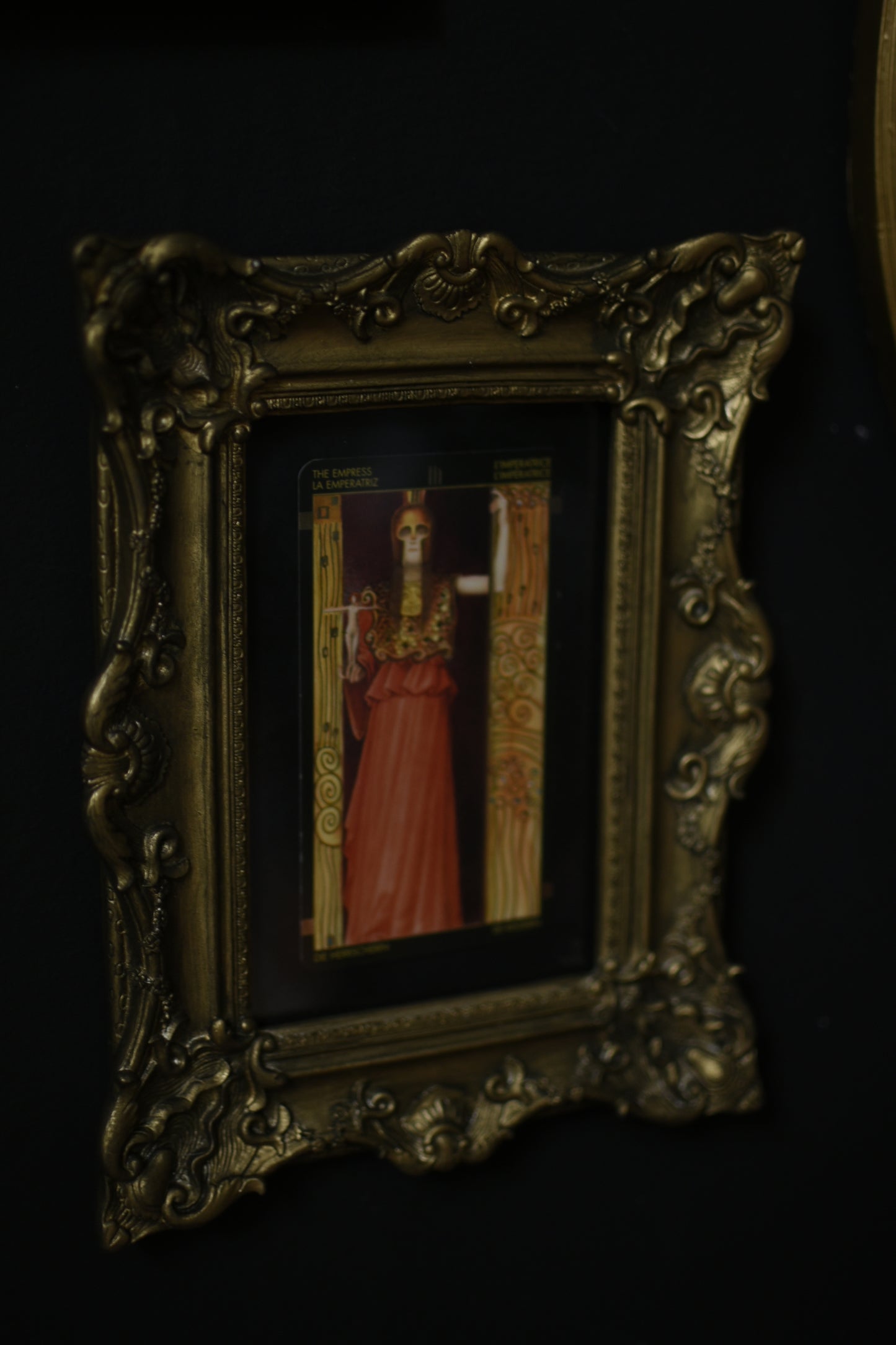 Gustav klimt Gold Foiled Tarot Art in Ornate Gold Frame (1)