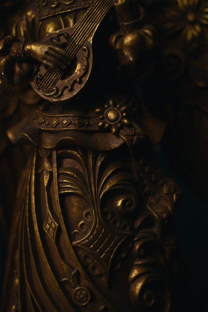 Set of Extra Large Gilded Musical Angels – Exquisite Decorative Figures