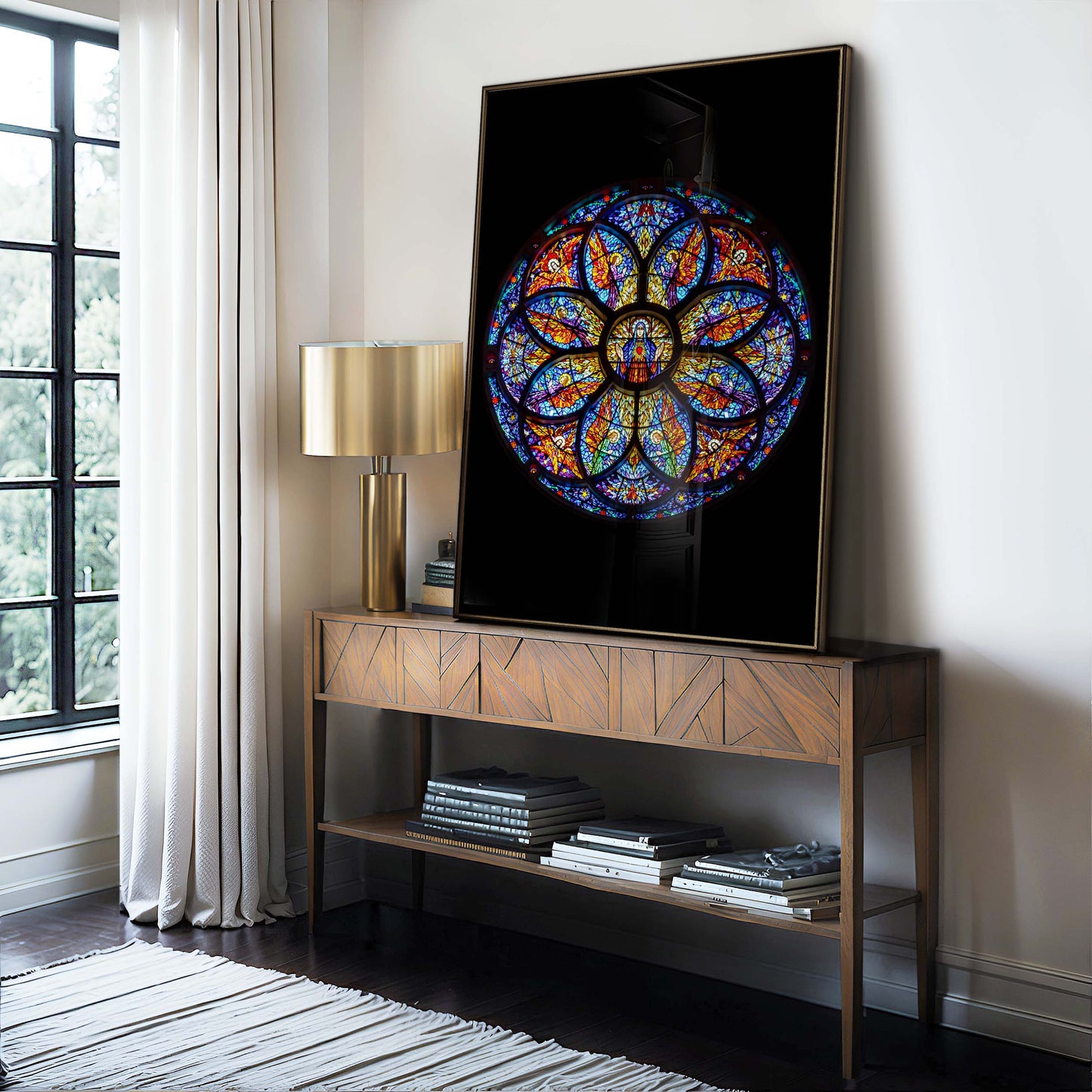 Gothic Rose Window Cathedral Occult Esoteric Wall Art Print