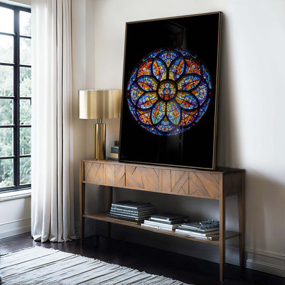 Gothic Rose Window Cathedral Occult Esoteric Wall Art Print