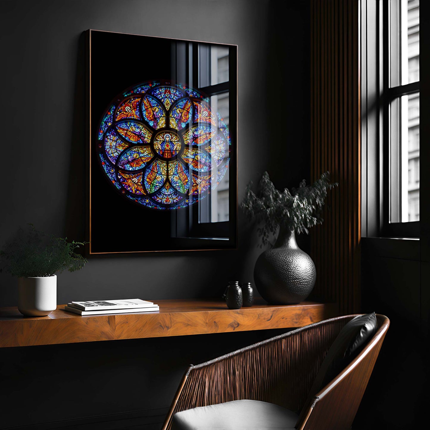Gothic Rose Window Cathedral Occult Esoteric Wall Art Print