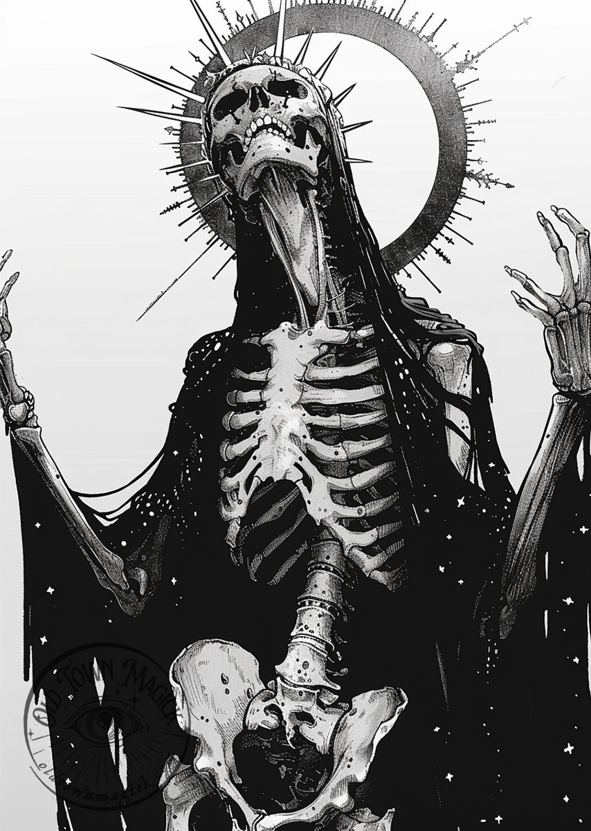 Rapture Skeleton Gothic Wall Art Print – Old Town Magick