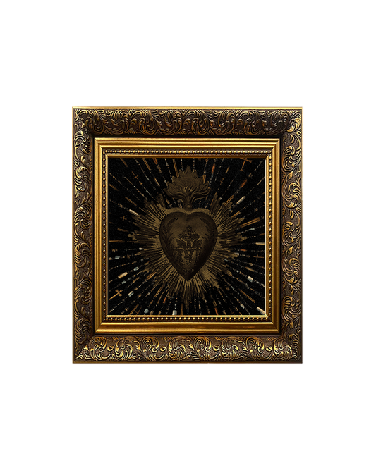 Sacra Minima 'Sacred Heart' Framed Square Print (15cm x 15cm)