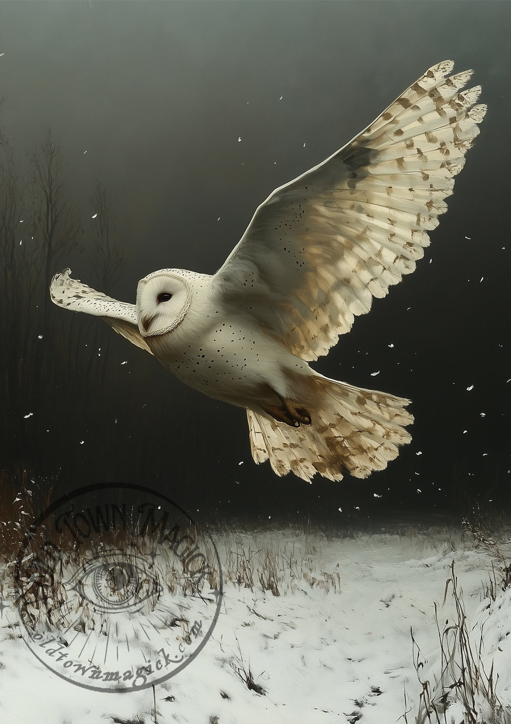 Snow Owl – Arctic Owl Wildlife – Winter Bird Wall Art Print